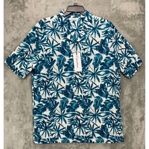 NWT Roundtree & Yorke‎ Caribbean Men's Hawaiian Shirt XLT White Floral Tropical